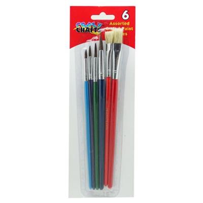 Crazy Crafts 6 Assorted Craft Brushes