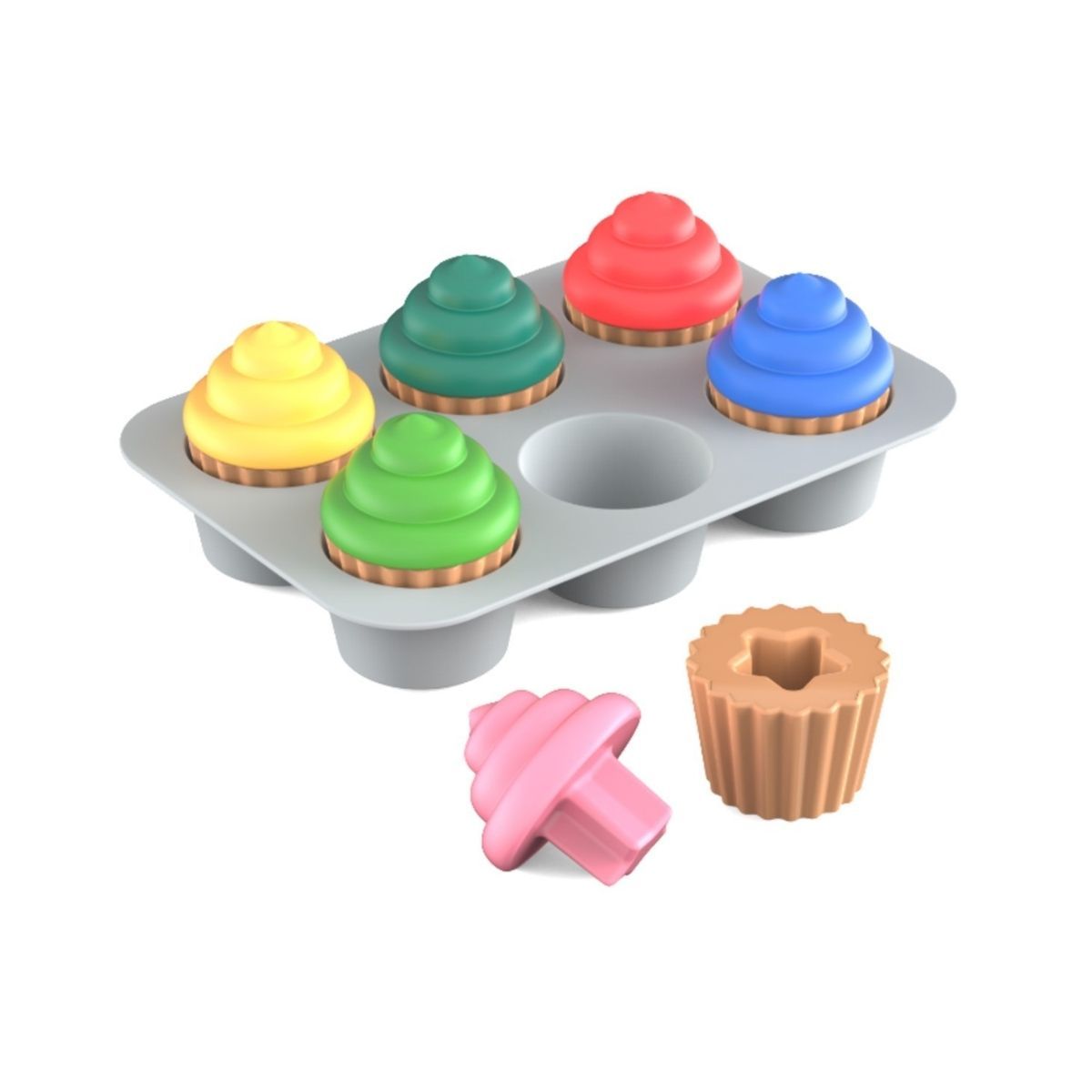 Bright Starts Sort & Sweet Cupcakes Shape Sorting Activity Toy