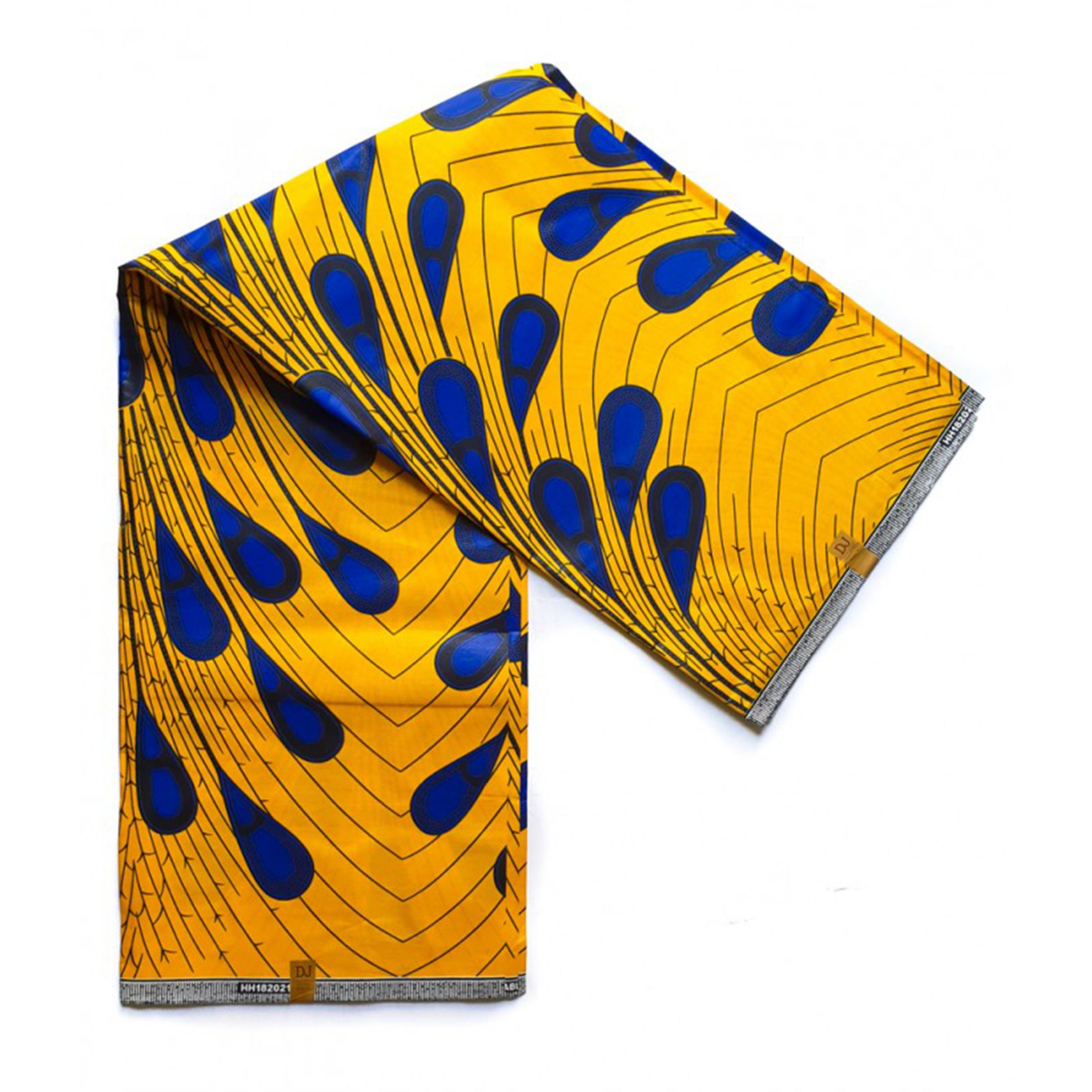 Blue Peacock African Print Fabric