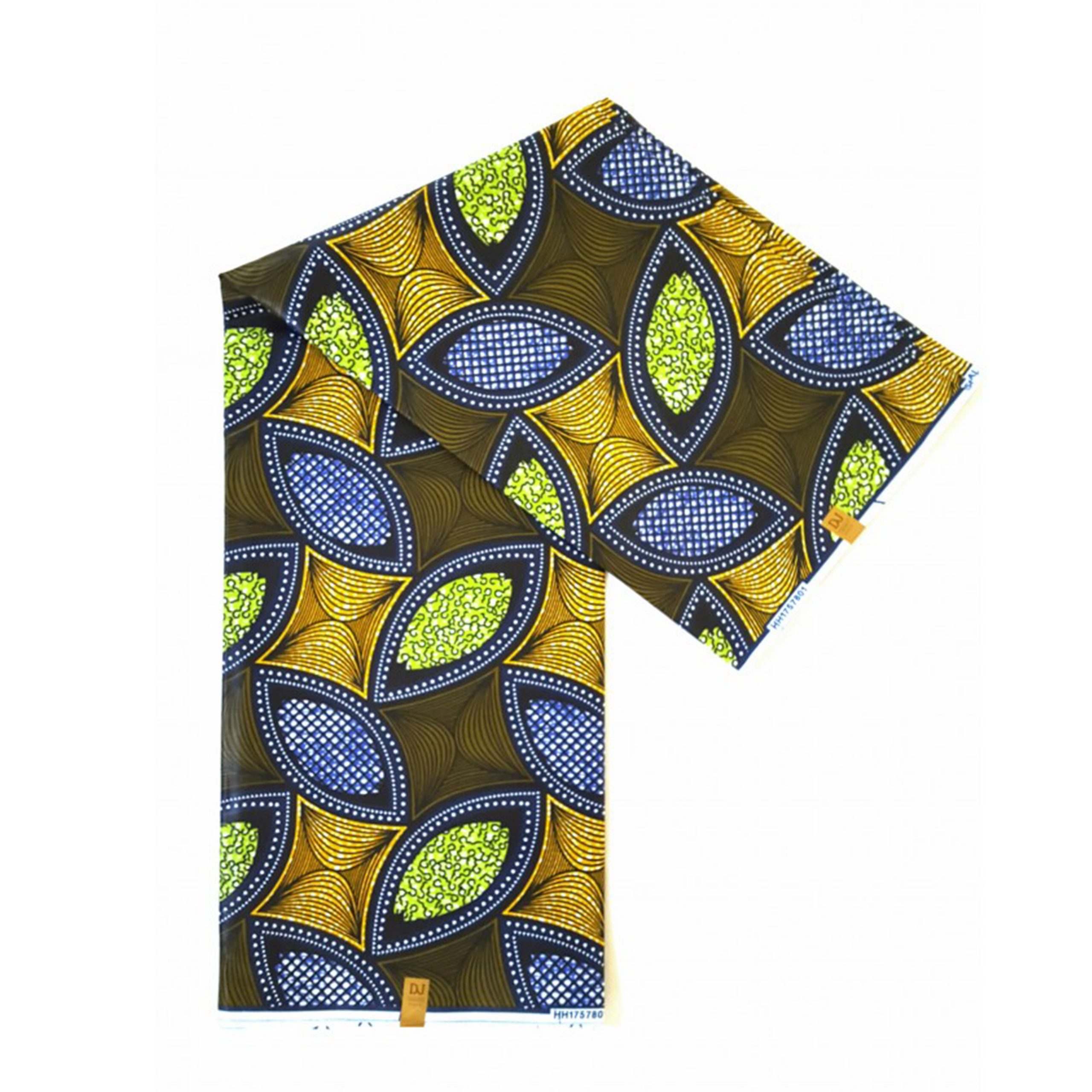 Green Shield African Print Fabric