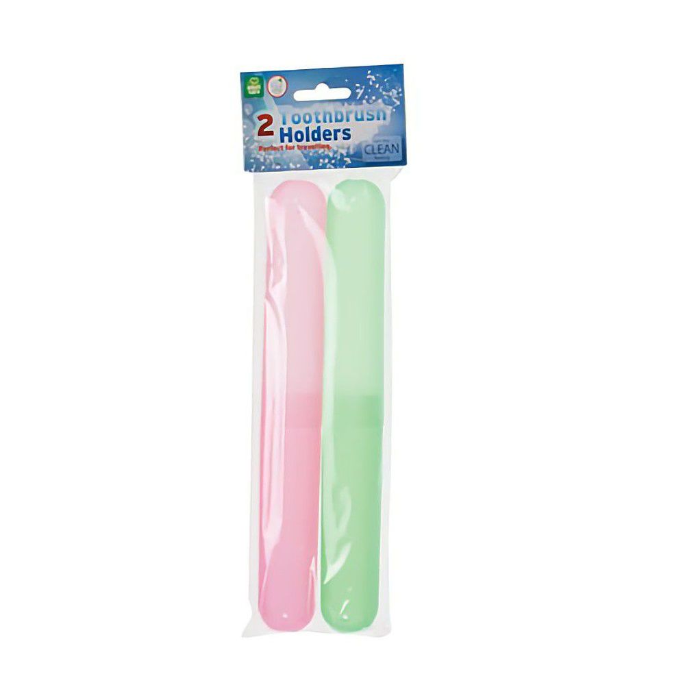 Mihuis 18cm Travel Tooth Brush Holder - Pack of 2