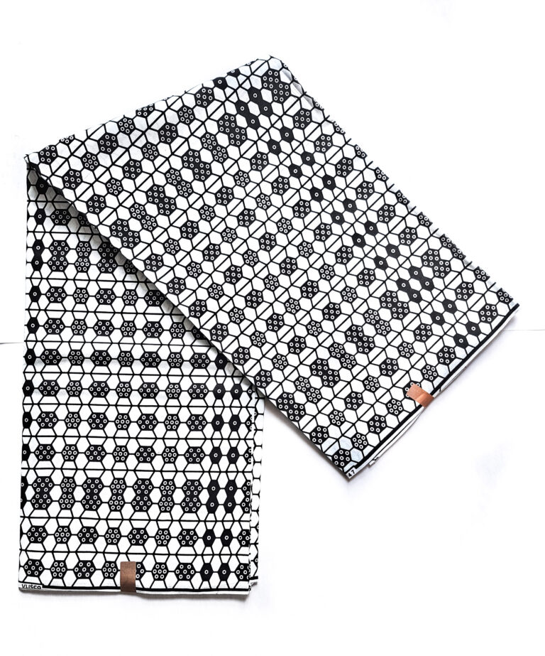 Hexagon Mono African Print Fabric