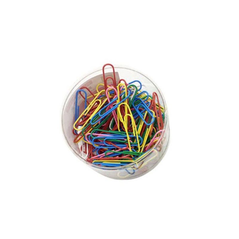 Colour Vinyl Coated Wire Paper Clips 28mm 120pcs