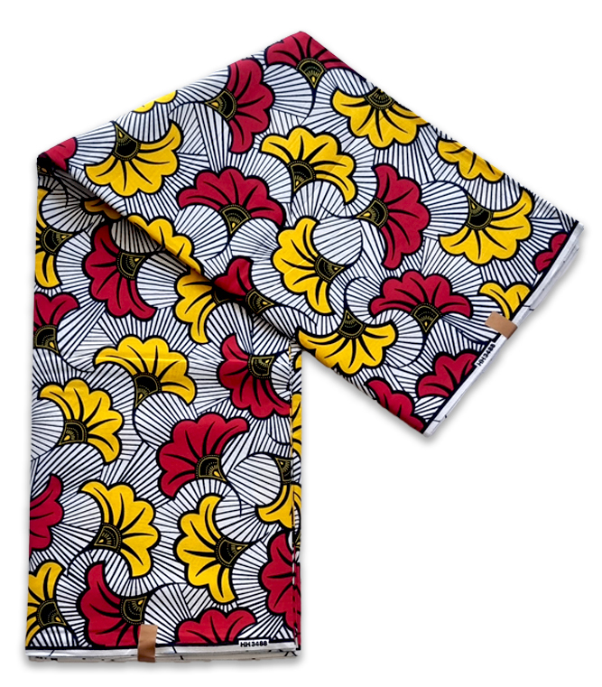 Grey Petals African Print