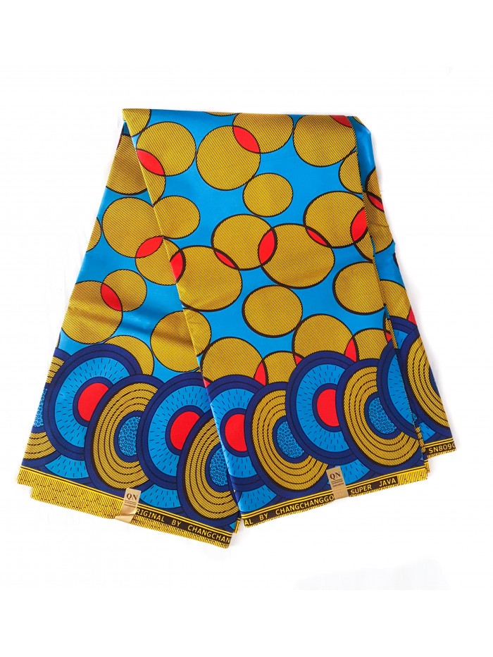 Color Geometric Polyester African Print Fabrics