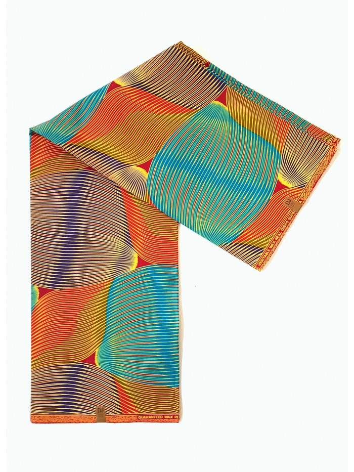 Color Brush Stroke African Print Fabrics