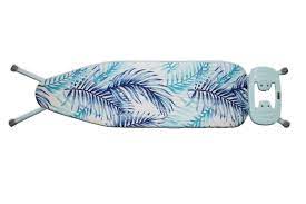 110 x 33cm Mesh Ironing Board with Safety Iron Rest - Blue Palm