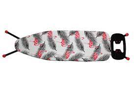 110x33cm Mesh Ironing Board with Safety Iron Rest - Pink Flamingo