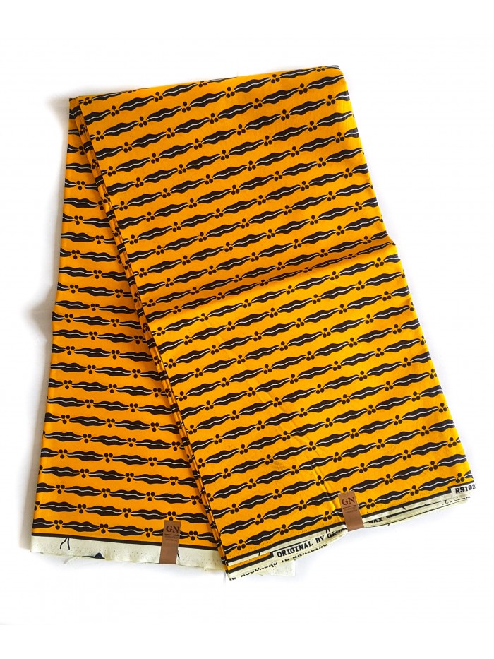 Yellow Kgofu Poly African Print Fabric