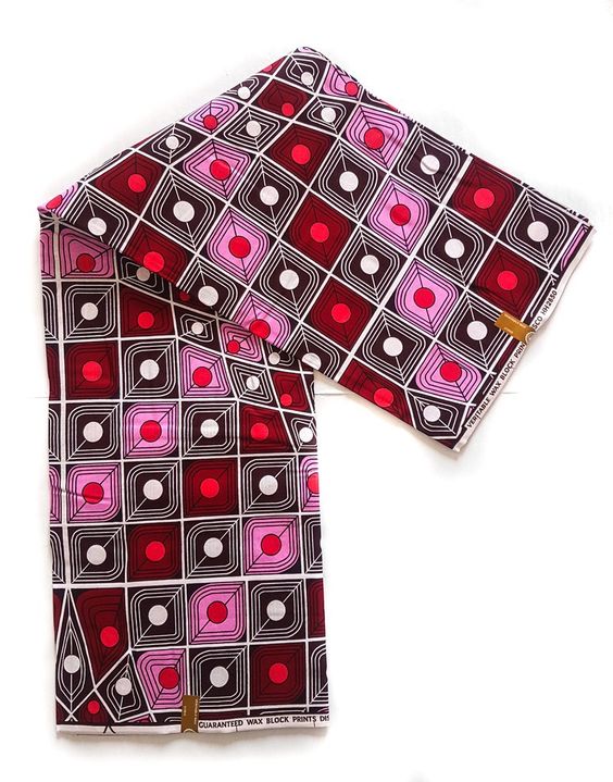 Disco Scribble  Poly African Print fabric Polyester