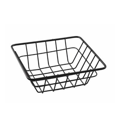 Regent Catering Wire Square Serving Basket Black 150x150x50mm.