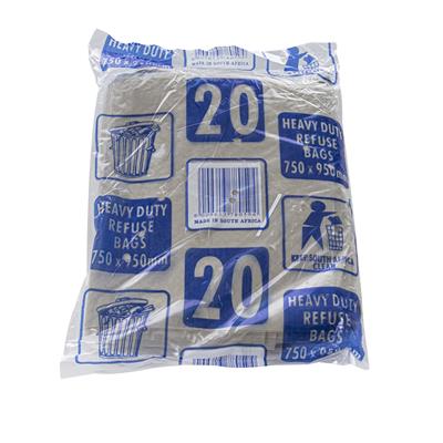 Refuse Bag HD Smokey 30mic 750x950mm