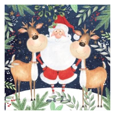 3ply Luncheon Santa & Funny Reindeers 20s