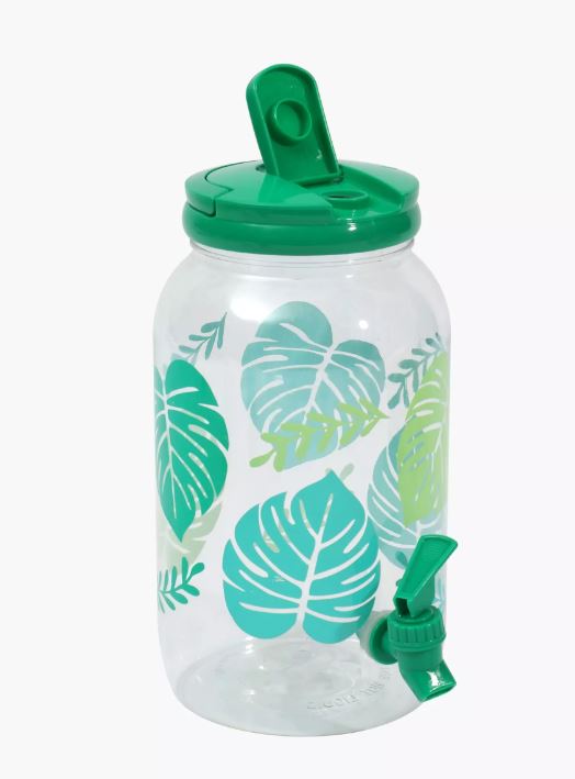 Floral Plastic Dispenser And Cups