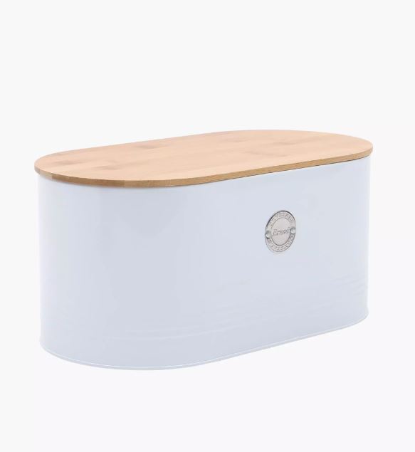 Ribbed Metal Bread Bin