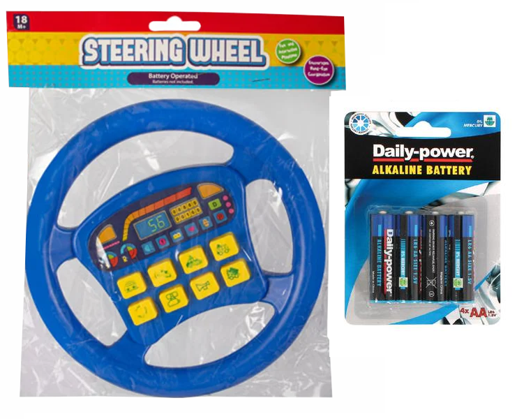 Steering Wheel With Sound - Batteries included