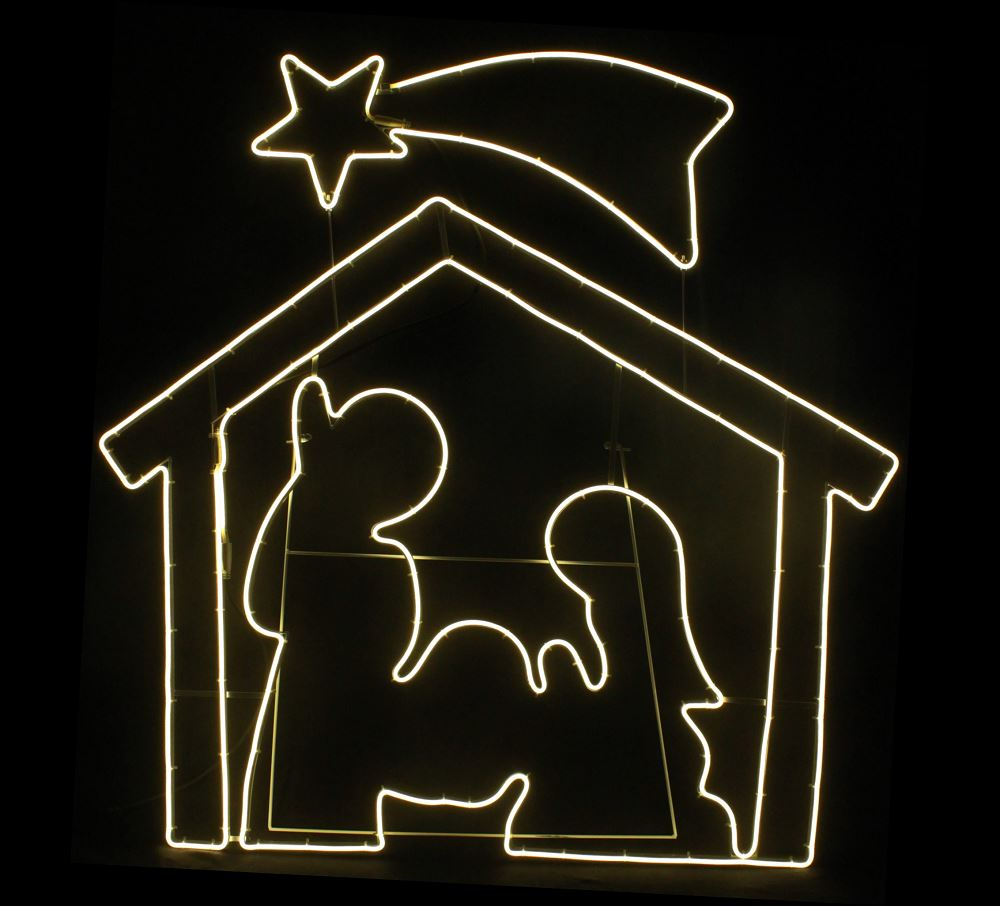 Neon Motive Nativity Scene
