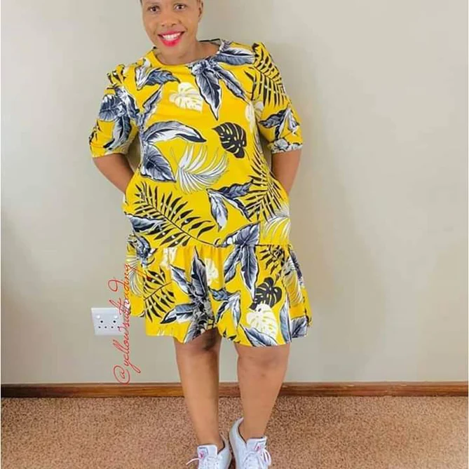 PALM PRINT DRESS