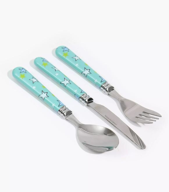 3 Piece Sebastian Shark Melamine Cutlery Set