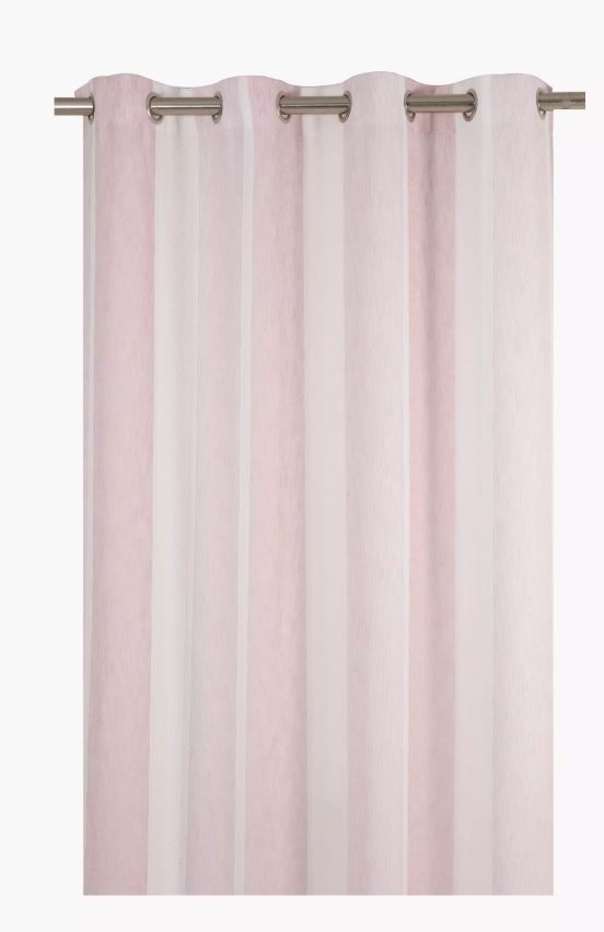 Linen Eyelet Stripe Curtain 140x225cm