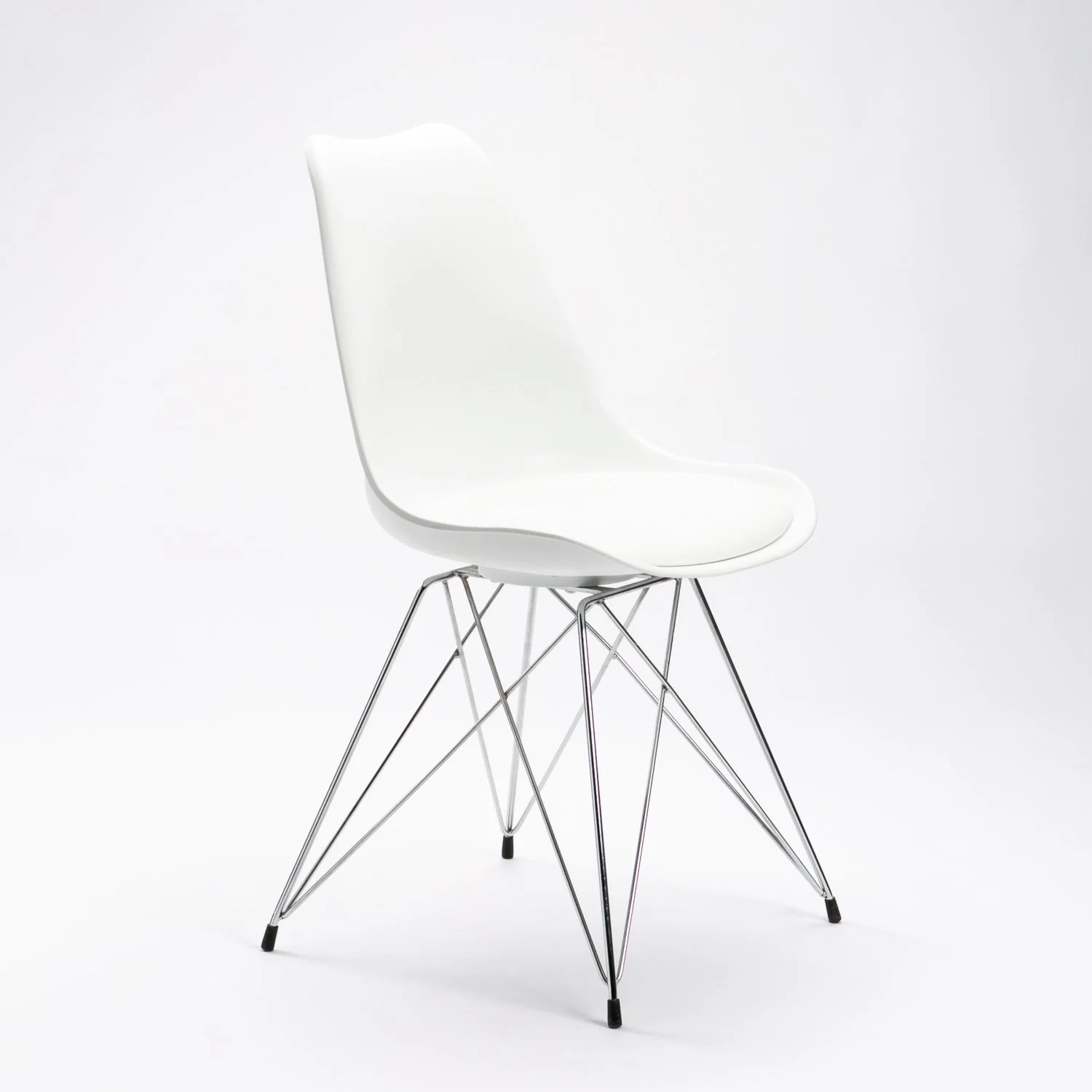 Elia chrome leg dinning chair