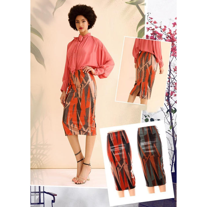 Pu Leather Pencil Skirt