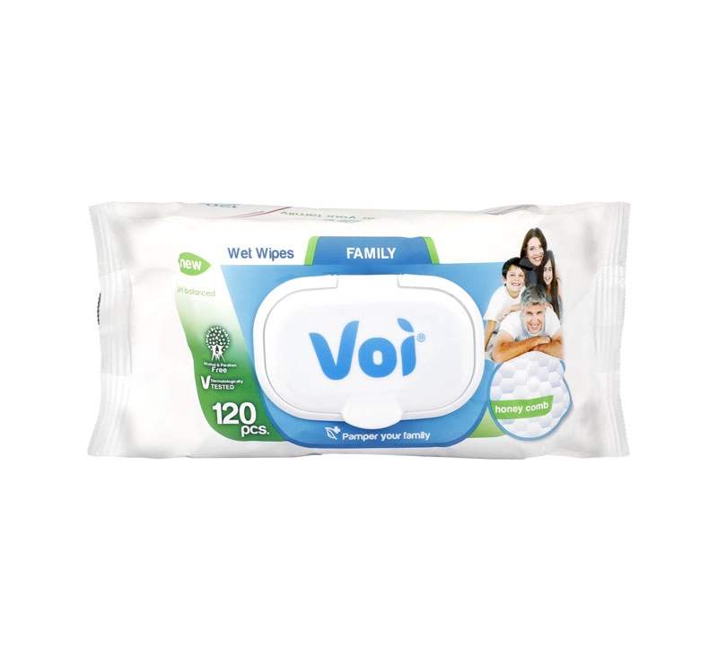 Voi Wet Wipes 160 x 190mm, 120-Piece
