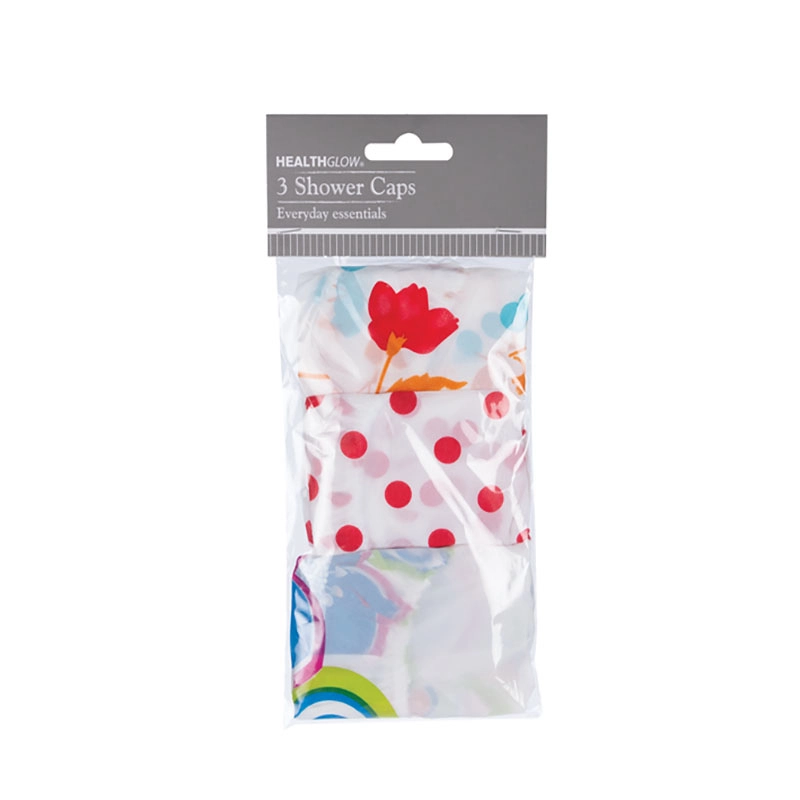 PVC Shower Cap - 3 Piece Assorted Designs