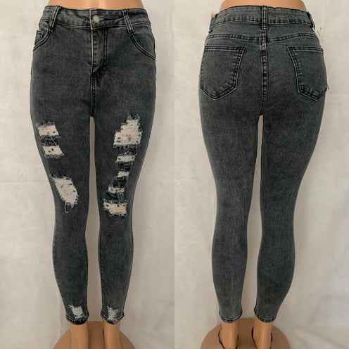 Distressed High Waisted Jeans