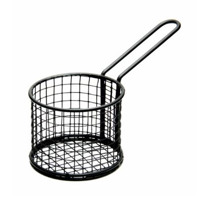 Regent Chip Server Fry Basket Round Black