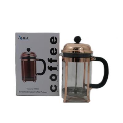 Aqua Coffee Plunger Rose Gold 800ml