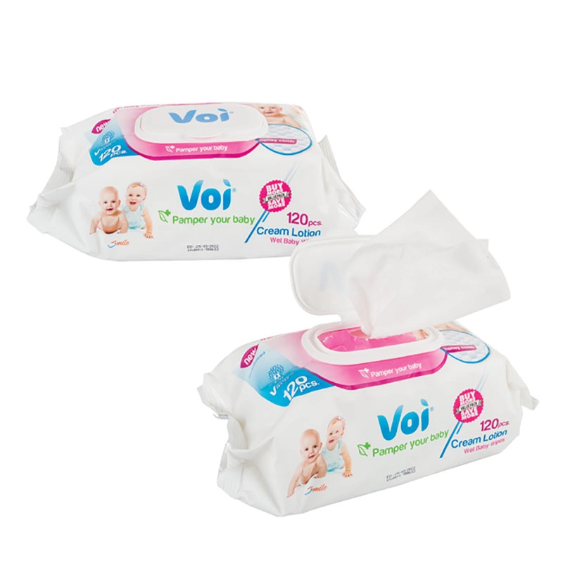 Voi Wet Wipes 160 x 190mm, 120-Piece