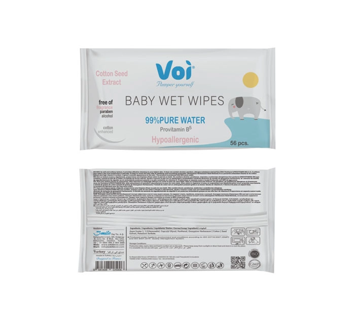 Voi Wet Wipes - Cotton Seed 56Pc
