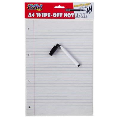 Crazy Crafts Magnetic A4 Notepad with Marker