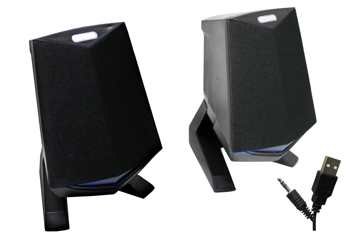 USB 2.0 6-Watt HiFi Laptop Speaker Set with LED Power Lamp - Wired
