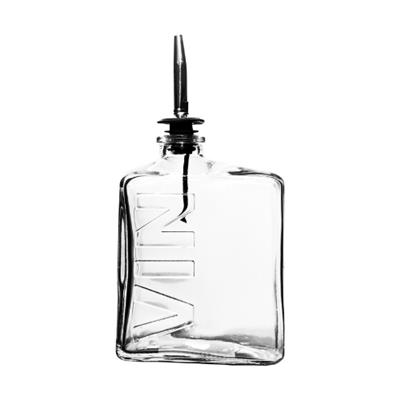 Regent Square Glass Vinegar Bottle Embossed with Pourer 450ml
