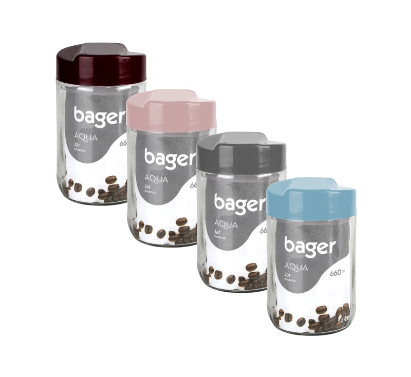 Aqua Glass Storage Jar - 660ml