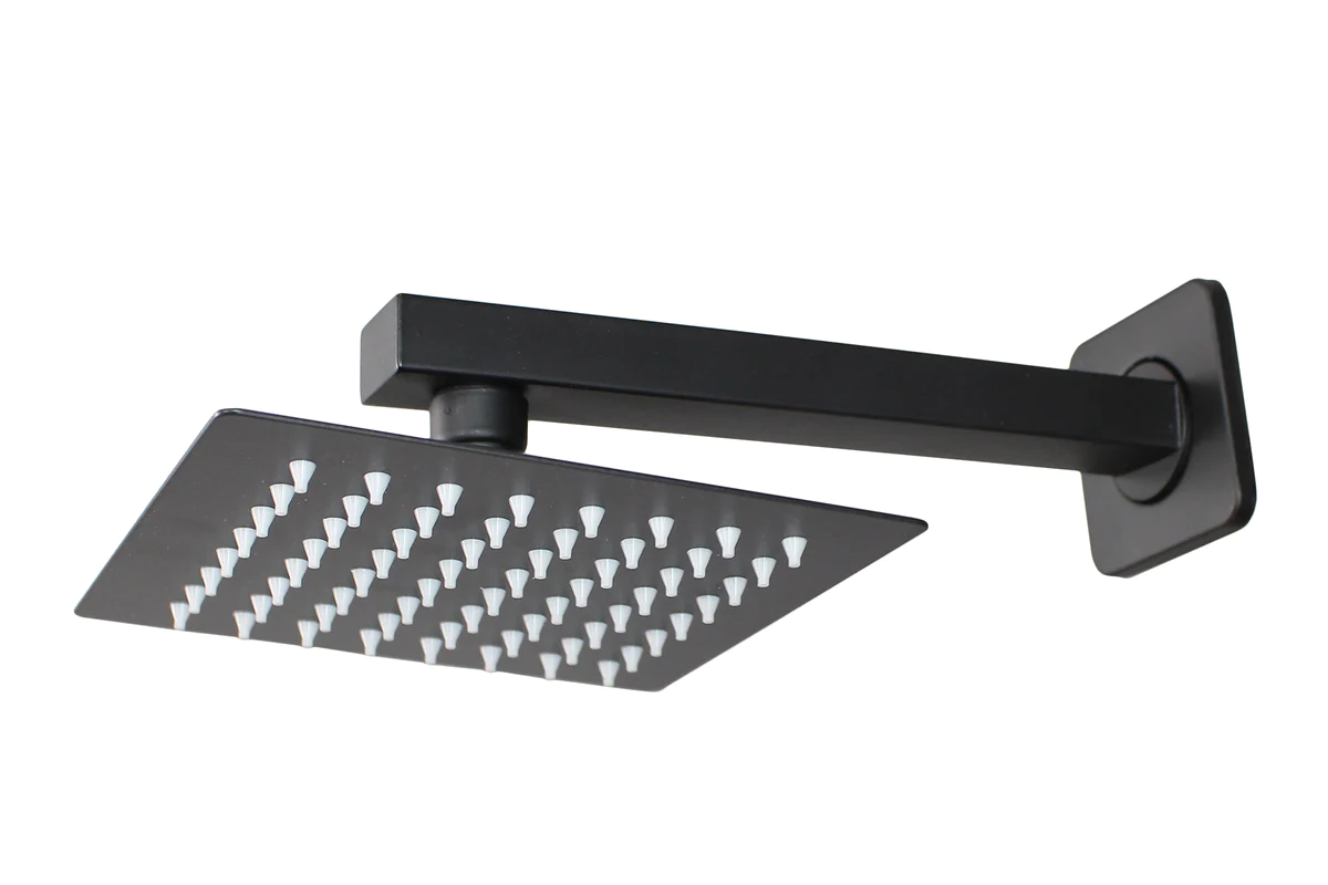 LMA 20CM Rectangular Shower Arm & 15CM Square High-Pressure Shower Head Set