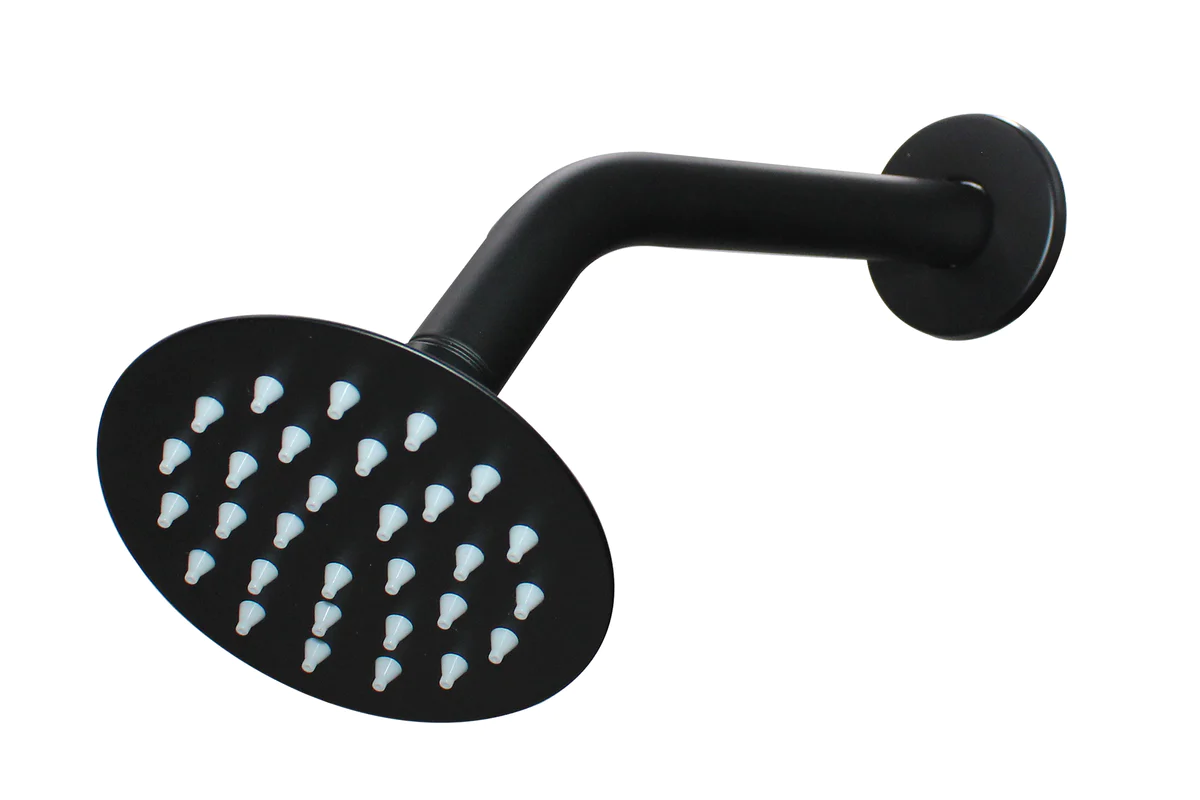 LMA 4 Inch (10cm) Round Shower Head & 45 Bend 16cm Shower Arm Set