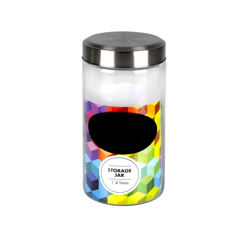 Blackboard Glass Storage Jar, 1400ml