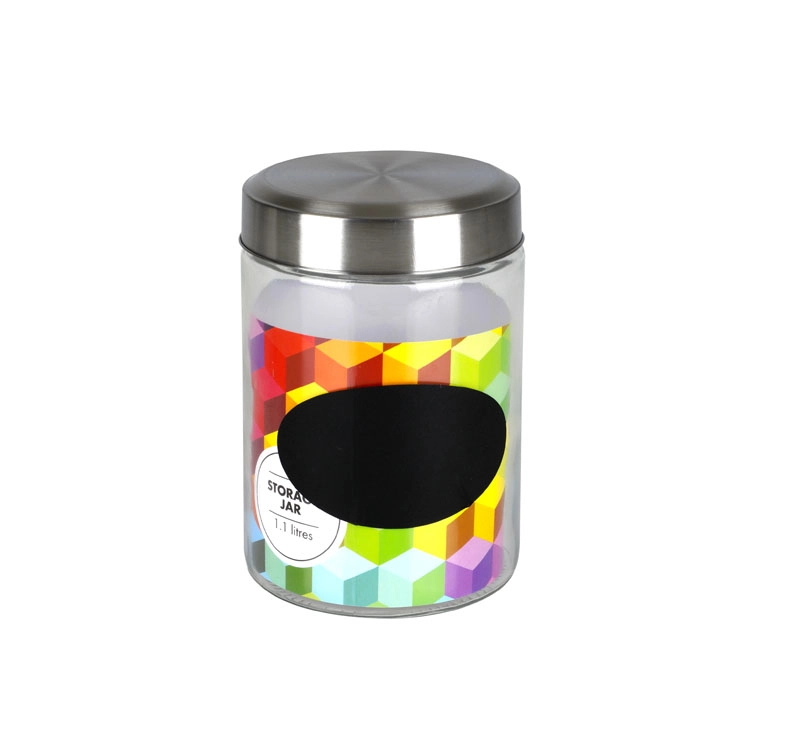 Blackboard Glass Storage Jar, 1100ml