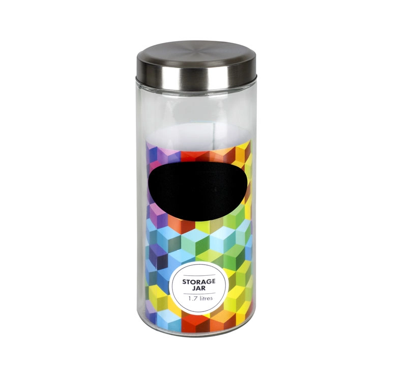 Blackboard Glass Storage Jar, 1700ml