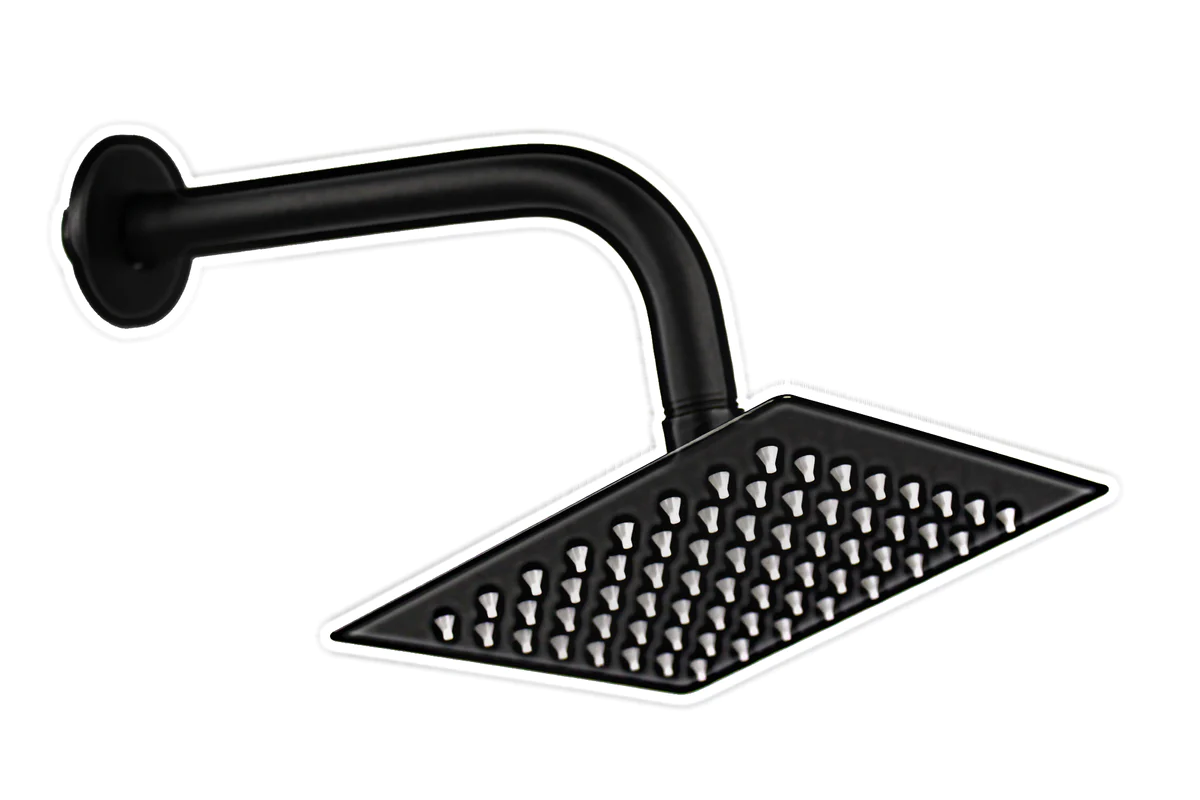 LMA 15cm Square Shower Head & 90 Bend 20cm Shower Arm Set