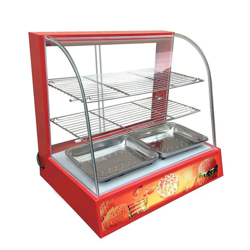 Stainless Steel Thermostatic & Humidity Control Food Display Warmer - Red