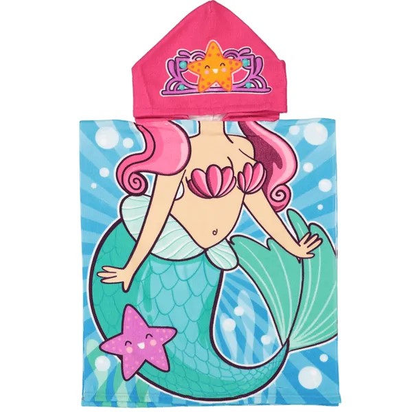 Mermaid hooded beach towel