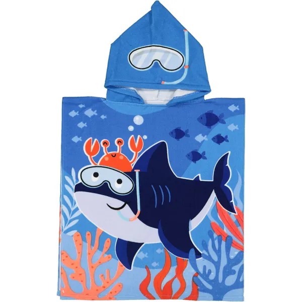 Shark hooded beach towel