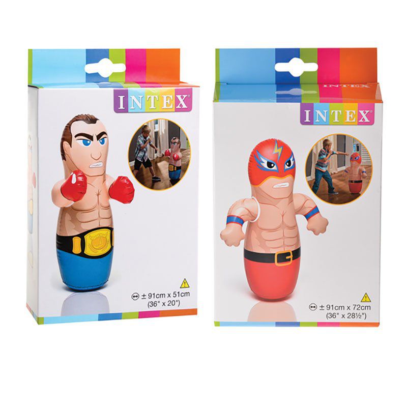 Bulk Pack x 2 Intex Bop Bag 3-D Box/Wrestler