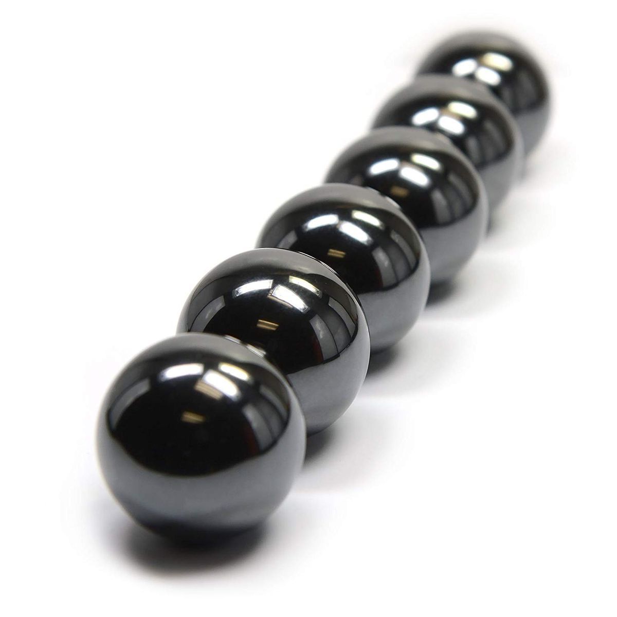 6 Black Magnetic Ferrite Round Magnets