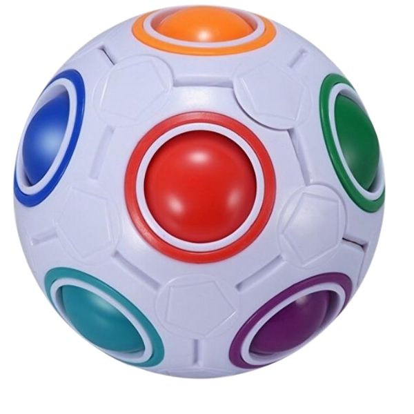 Educational Rainbow Rubix Ball Cube / Magic Play Puzzle
