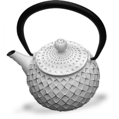Regent Cast Iron Tetsubin Teapot, White, 500ml